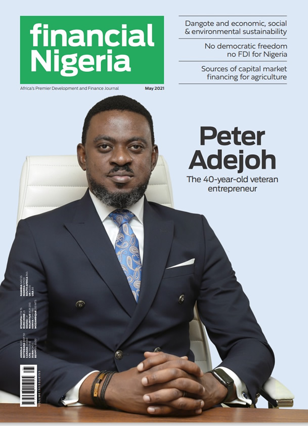 Peter Adejoh on Financial Nigeria magazine front cover